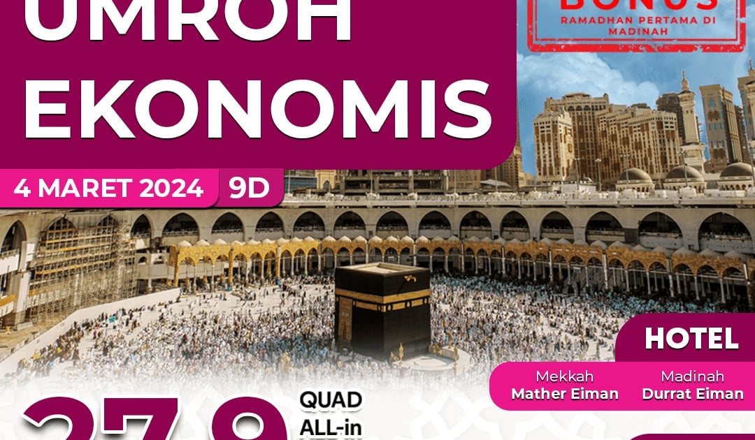 Umroh Ekonomis Nusa Travel Maret Bonus Awal Ramadhan Di Madinah