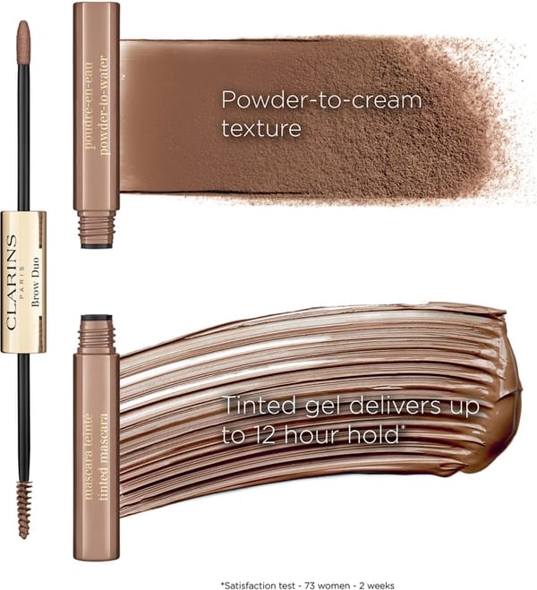 1x Crayon Sourcils, 1x Mascara Teinté clarins 1x Crayon Sourcils, 1x Mascara Teinté clarins