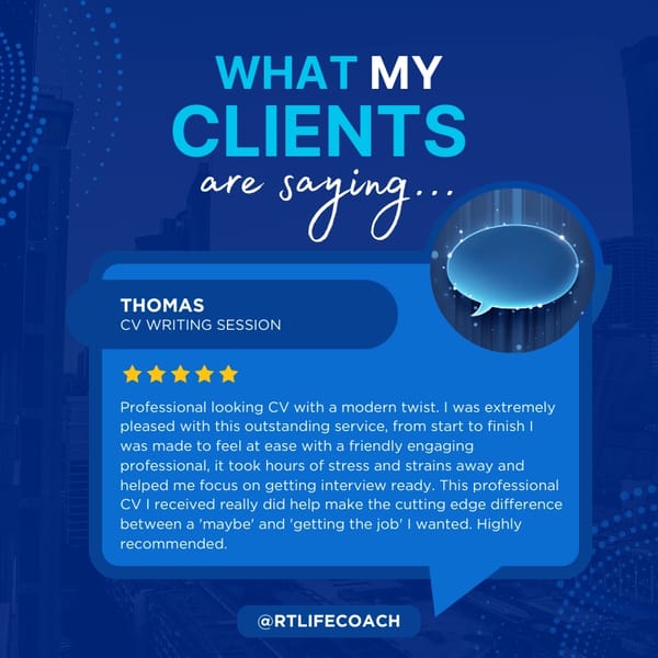 Professional CV writing service UK for job seekers, review from a client.