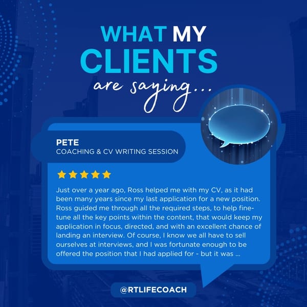 CV Writing Service: Reviews from a client.
