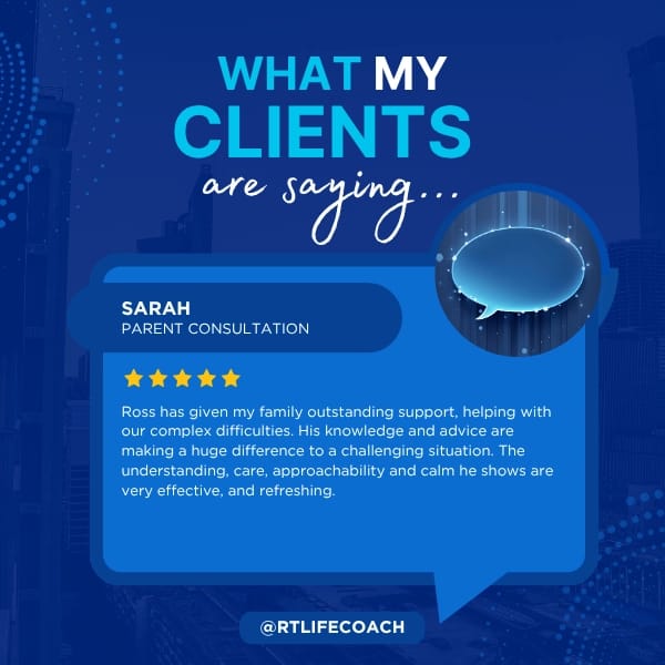 Review from a parent who booked a parent consultation, who describes Ross giving her family outstanding support and advice around very complex circumstances.
