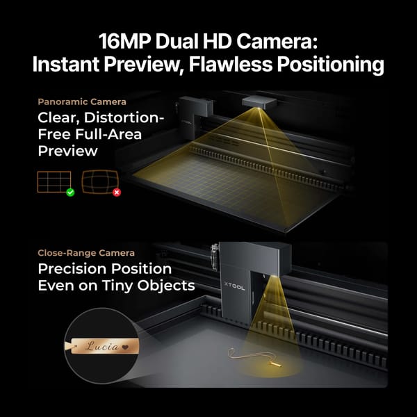 xTool P2S 55W CO2 Laser Cutter with its lid closed, available in Oman. xTool P2S 55W CO2 Laser Cutter with its lid closed, available in Oman.