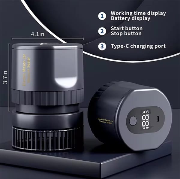 Jar vacuum sealer