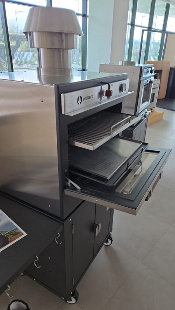 Horno Barbacoa de Brasa Ecoforest E70 Inox real