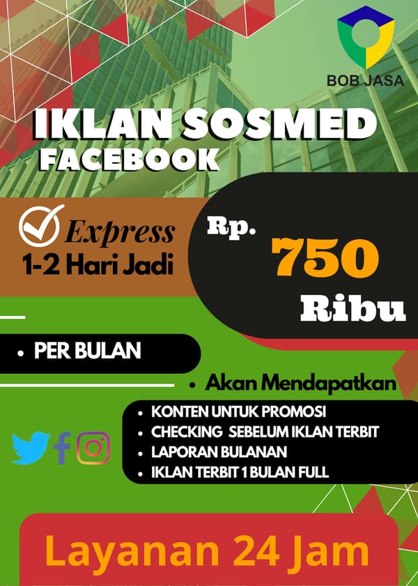 Iklanin Pro By Bob Jasa Pasang Iklan SosMed Facebook FB Instagram IG TikTok Murah Terdekat Bulanan di Kota Kabupaten