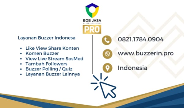 Buzzerin Pro By Bob Jasa Tambah Followers Subscriber Facebook FB Instagram IG Tiktok Threads X Twitter Youtube YT Murah Terdekat di Kota Kabupaten