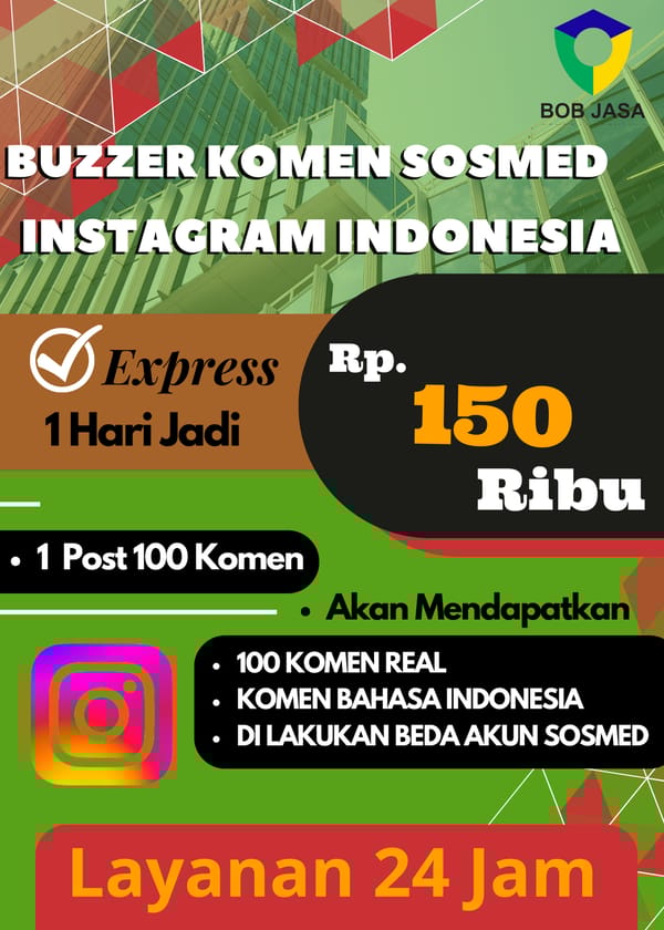 Buzzerin Pro By Bob Jasa Buzzer Komentar Postingan Komen Post Konten TikTok Instagram Facebook Murah Terdekat di Kota Kabupaten
