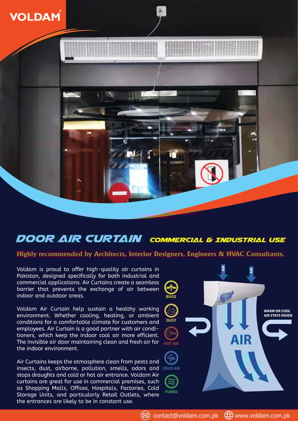 Voldam Air Curtain Brochure Page 1 Voldam Air Curtain Brochure Page 1