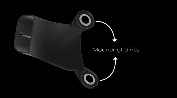 Mounting points of brake cooling duct for yamaha MT09 / Tracer 9