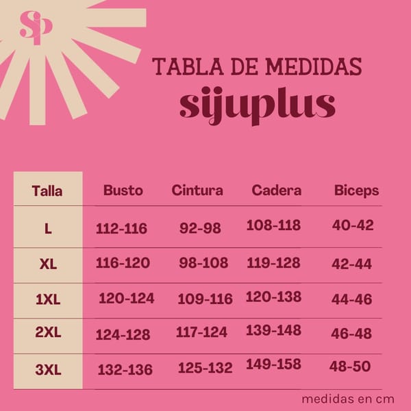 Tabla de medidas Sijuplus