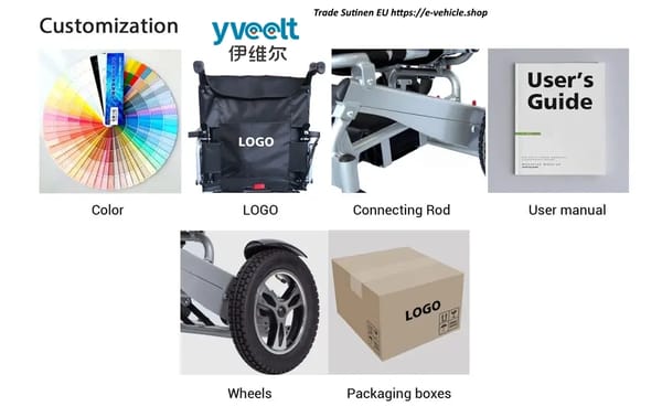 Yveelt EVR300B 250W x 2 24V 12 Ah ET300B Aluminum Alloy Wheels Mobility Electric Wheelchair Trade Sutinen EU