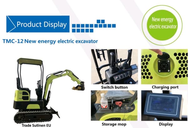 TMC-12 electric excavator New Modell 2025 ! https://e-vehicle.shop