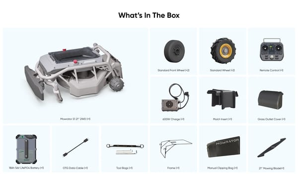 Mowrator S1 Remote Control Lawn Mower 2WD Trade Sutinen EU