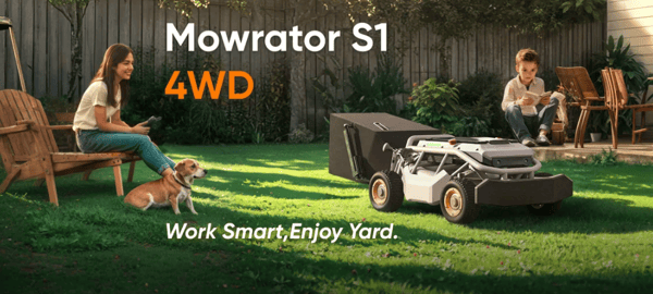 Mowrator S1 4WD 56.2V / 18.2 Ah LiFePO4 Battery 1600W Motor Remote Control Lawn Mower