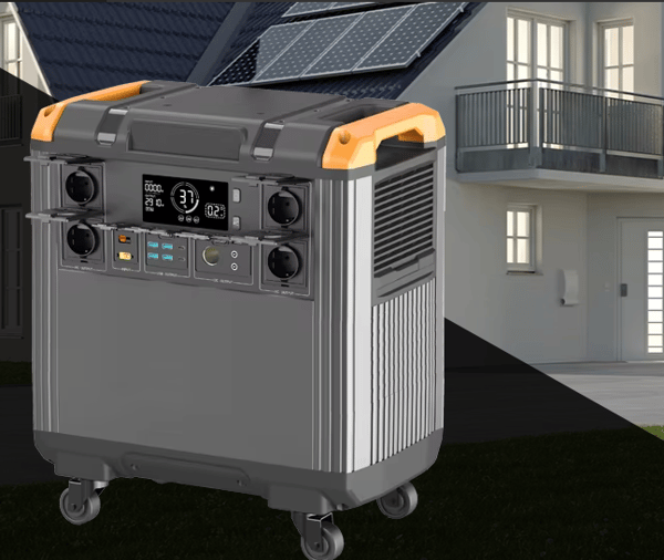 Suitable for outdoor use, portable and possible charge Power Station Unit using Solar Panels. Output 220V good for all E-Vehicle chargers when mains power not available.