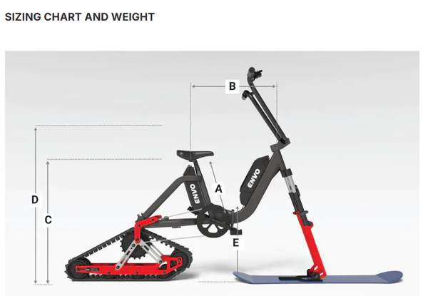ENVO Flex Electric Snowbike 1000W 840Wh Battery Pack ENVO Flex Electric Snowbike 1000W 840Wh Battery Pack