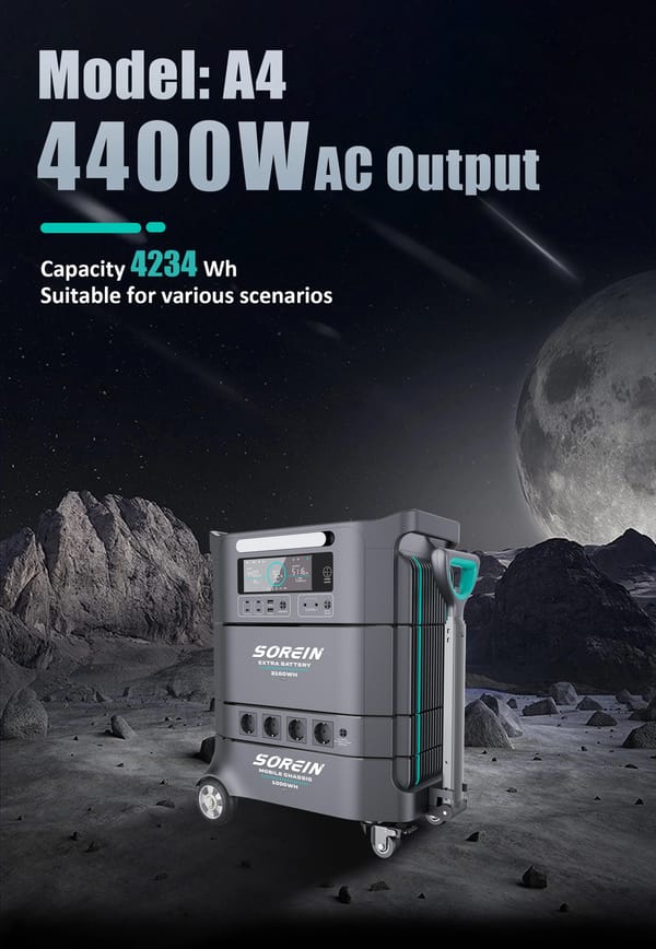 Sorein A4 Outdoor Camping 4400W Lithium Battery Power Bank Portable Power Station