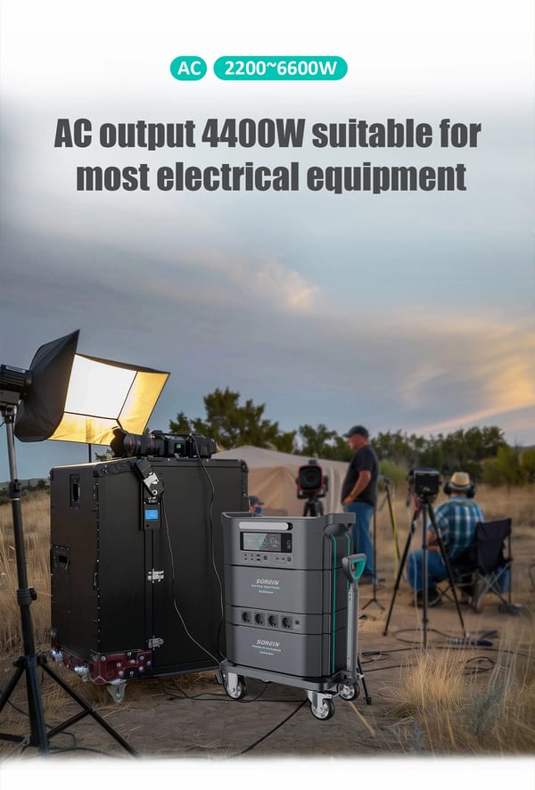 Sorein A5 5357Wh 4400W Stackable Solar Generator Power Station