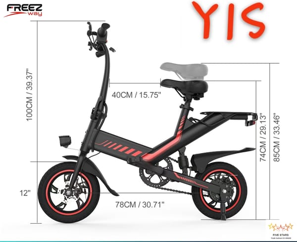 Freezway Y1S E-Bike 250W 36v 10.4Ah 12" Tire