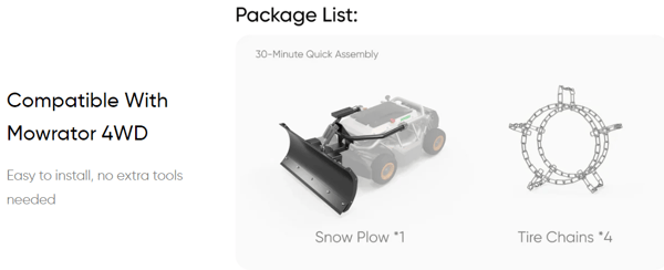Mowrator S1 4WD Snow Plow Mowrator S1 4WD Snow Plow
