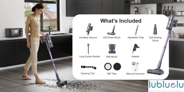 lubluelu L7 - Cordless Vacuum with 30KPa Suction, Large Dust Cup Capacity lubluelu L7 - Cordless Vacuum with 30KPa Suction, Large Dust Cup Capacity