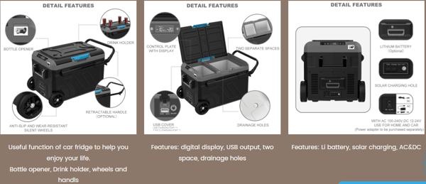 ICEBERG C052-035 COMPRESSOR FRIDGE 37L DC 12V / AC 230 V / Lithium Battery (31.2Ah) ICEBERG C052-035 COMPRESSOR FRIDGE 37L DC 12V / AC 230 V / Lithium Battery (31.2Ah)