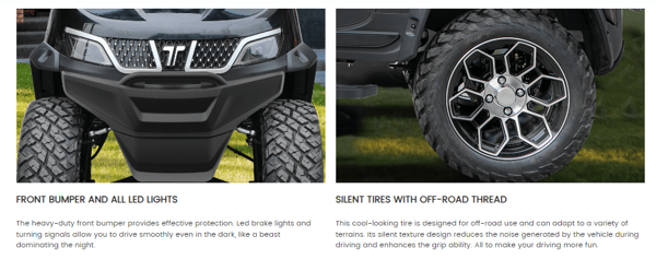 Tara T3 Golf Cart 6.3KW AC Motor with EM brake 48V160AH Lithium Battery Tara T3 Golf Cart 6.3KW AC Motor with EM brake 48V160AH Lithium Battery