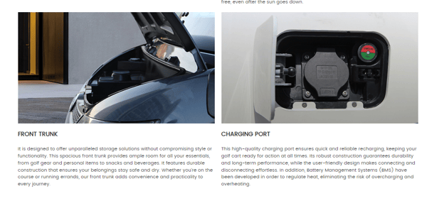 Tara T3 Golf Cart 6.3KW AC Motor with EM brake 48V160AH Lithium Battery Tara T3 Golf Cart 6.3KW AC Motor with EM brake 48V160AH Lithium Battery