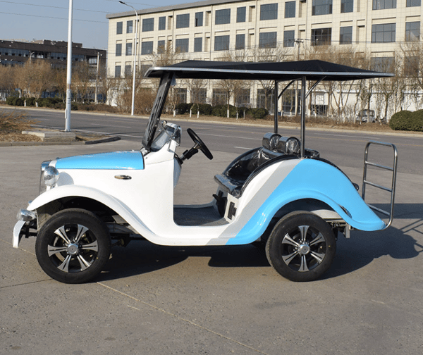 ZYCAR GD4-Y4 4 seater vintage car Y4 white and blue 48V 5KW AC system 150Ah Battery ZYCAR GD4-Y4 4 seater vintage car Y4 white and blue 48V 5KW AC system 150Ah Battery