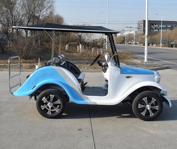 ZYCAR GD4-Y4 4 seater vintage car Y4 white and blue 48V 5KW AC system 150Ah Battery ZYCAR GD4-Y4 4 seater vintage car Y4 white and blue 48V 5KW AC system 150Ah Battery
