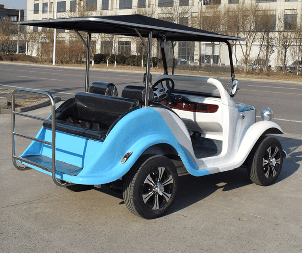 ZYCAR GD4-Y4 4 seater vintage car Y4 white and blue 48V 5KW AC system 150Ah Battery ZYCAR GD4-Y4 4 seater vintage car Y4 white and blue 48V 5KW AC system 150Ah Battery