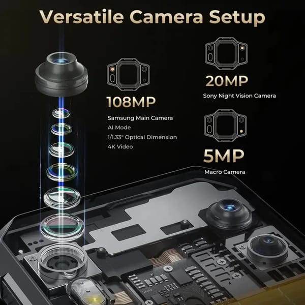Oukitel WP30Pro 5G RuggedPhone 6.78-inch 2.4K 11000mAh Big Battery 108MP Camera (8GB+512GB NFC)