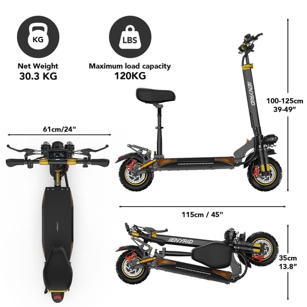iENYRID ES6 All Terrain Electric Scooter with Seat 2000W Dual Motor 48V 20.8Ah Battery