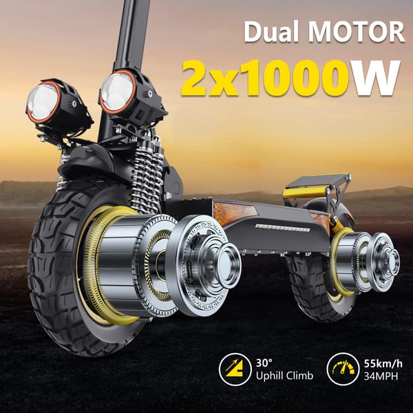 iENYRID ES6 All Terrain Electric Scooter with Seat 2000W Dual Motor 48V 20.8Ah Battery