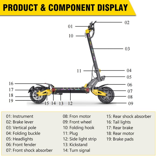 iENYRID ES60 Dual Motor Fast Electric Scooter 2400w Dual Motor 60V 23Ah LiFePO4 battery Trade Sutinen EU