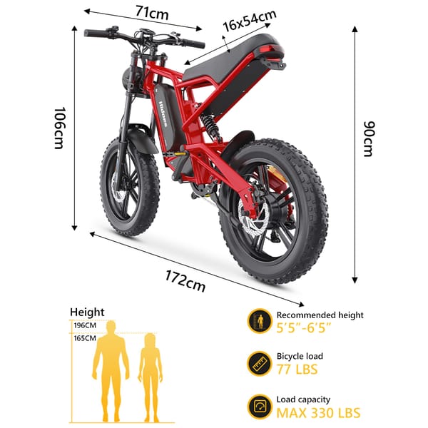 iENYRID HIDOES B6 Electric Bike 1200W 48V 15.6Ah Trade Sutinen EU