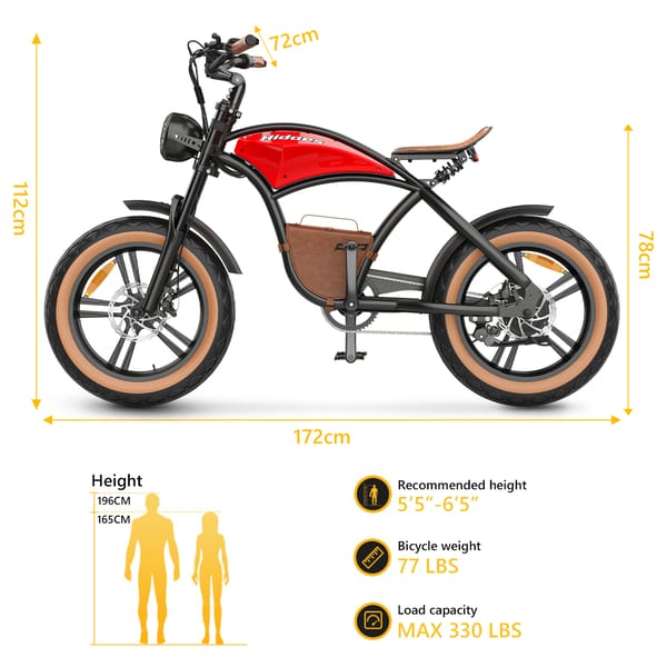 iENYRID HIDOES B10 Electric Bike 1000W  48V 13AH Trade Sutinen EU