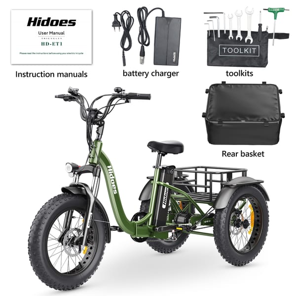iENYRID Hidoes ET1 Foldable Eletric Tricycle 750W 48V 20AH (Removable) Trade Sutinen EU https://e-vehicle.shop