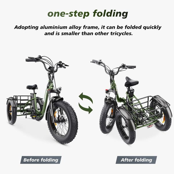 iENYRID Hidoes ET1 Foldable Eletric Tricycle 750W 48V 20AH (Removable) Trade Sutinen EU https://e-vehicle.shop