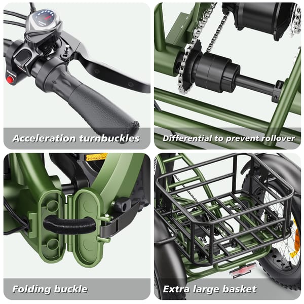 iENYRID Hidoes ET1 Foldable Eletric Tricycle 750W 48V 20AH (Removable) Trade Sutinen EU https://e-vehicle.shop