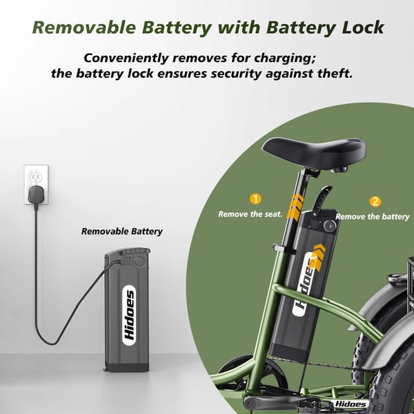 iENYRID Hidoes ET1 Foldable Eletric Tricycle 750W 48V 20AH (Removable) Trade Sutinen EU https://e-vehicle.shop