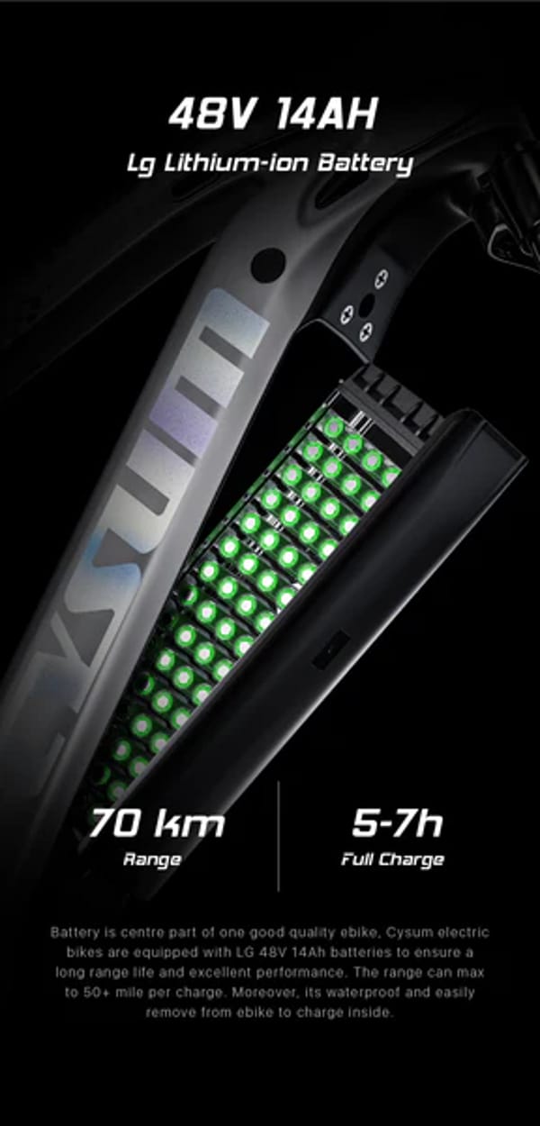 CYSUM aluminum electric city bike - 29 inch magnesium wheel, 500 watt, 40 km/h Trade Sutinen EU