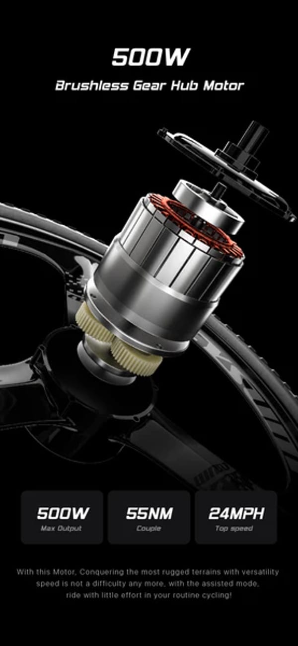 CYSUM aluminum electric city bike - 29 inch magnesium wheel, 500 watt, 40 km/h Trade Sutinen EU