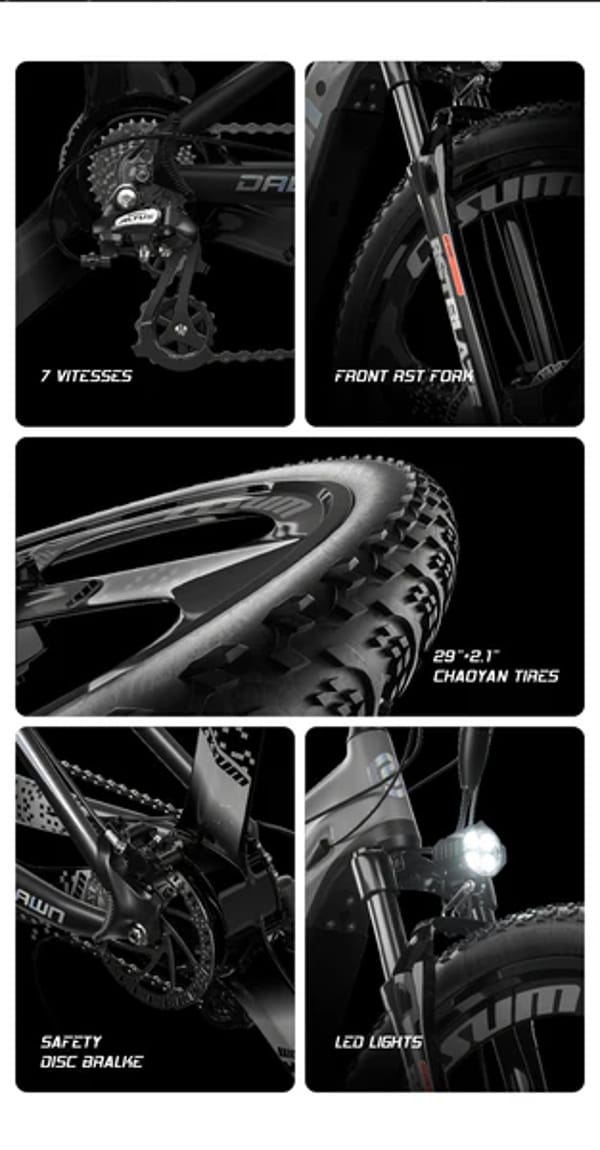 CYSUM aluminum electric city bike - 29 inch magnesium wheel, 500 watt, 40 km/h Trade Sutinen EU