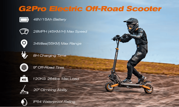 Kukirin G2 PRO Electric Scooter 600W 48V 15Ah Trade Sutinen EU