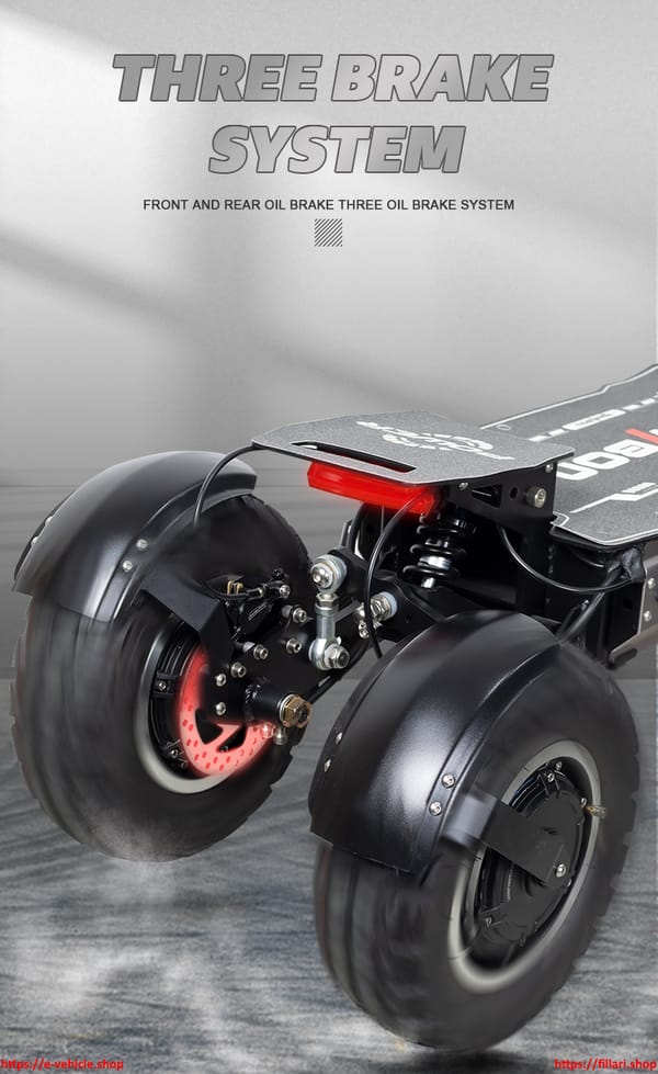 MICO MT30 Trike Kick Scooter 6000W (2x3000W) 60V 27Ah 13" Wheels Trade Sutinen EU