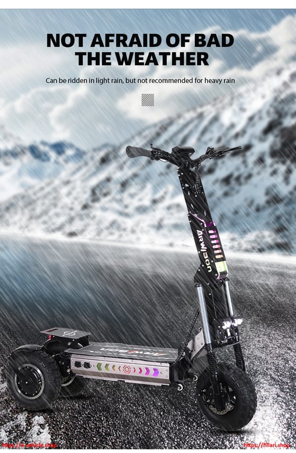 MICO MT30 Trike Kick Scooter 6000W (2x3000W) 60V 27Ah 13" Wheels Trade Sutinen EU