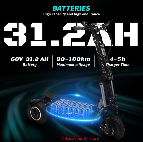 DUOTTS T30 Scooter 60V 1600W*2 (40H) 60V 31.2AH https://duotts.store DUOTTS T30 Scooter 60V 1600W*2 (40H) 60V 31.2AH https://duotts.store