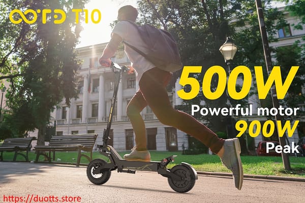 DUOTTS T10 Scooter 500W  48V 13AH Tire 11 inches (90/65-6.5) https://duotts.store DUOTTS T10 Scooter 500W  48V 13AH Tire 11 inches (90/65-6.5) https://duotts.store