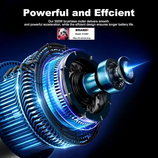 BRANDi TJ-ES05 E-Scooter 350W 36V 10,4 Ah Lithium Battery 8,5" inch wheels Trade Sutinen EU